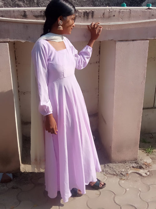 Lavender anarkali